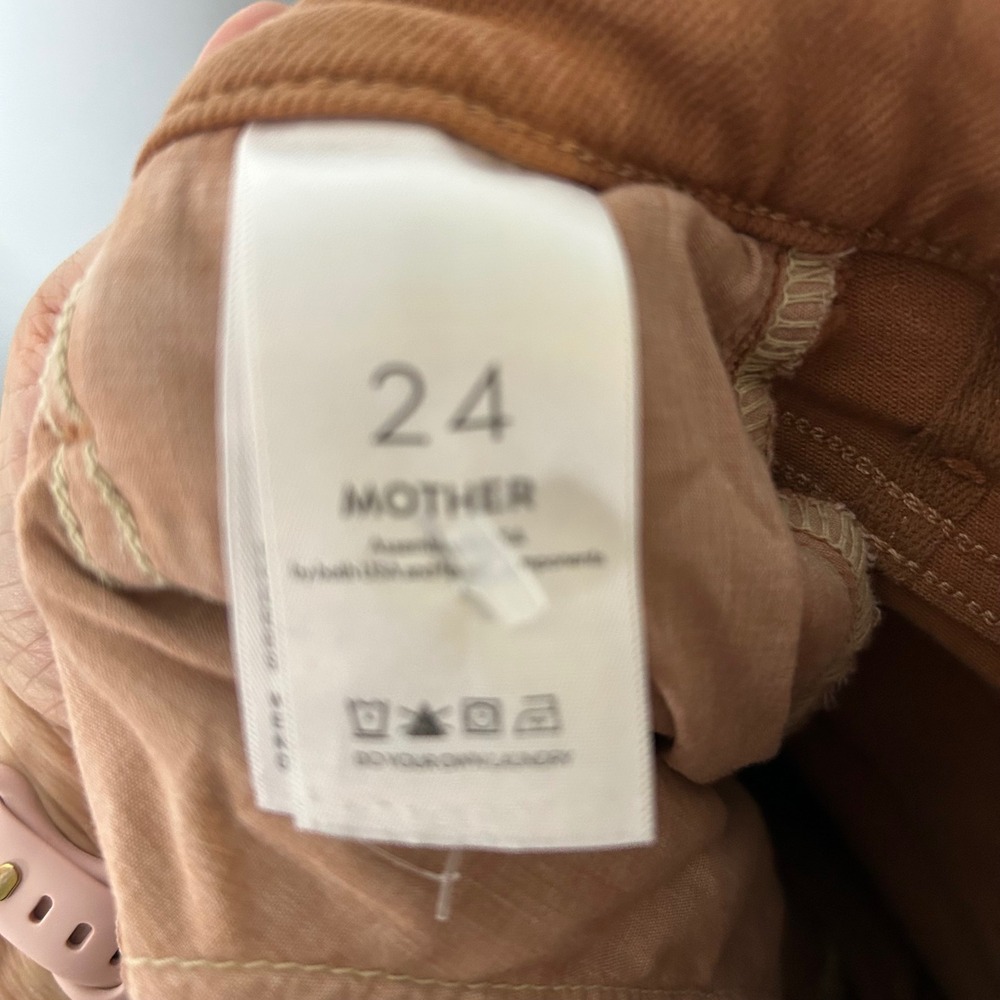 MOTHER The Rambler Cargo Pants Ginger Straight Leg Utility Jeans Size 24 - Picture 9 of 10